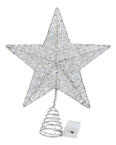 Rvore De Natal Topo Da Árvore Bela Árvore Prata 30cmx33cm