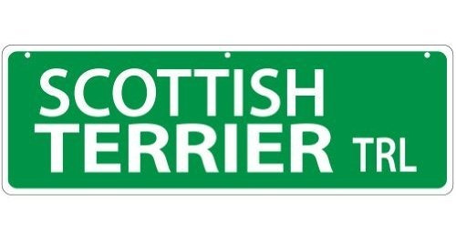 Imagínese Esta Placa De Calle Scottish Terrier.