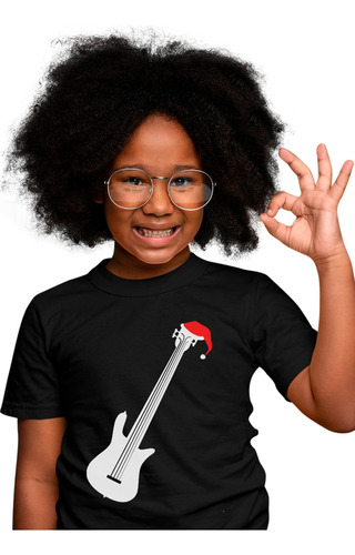 Playera Infantil Obscura De Gitarra Electronica Navidad