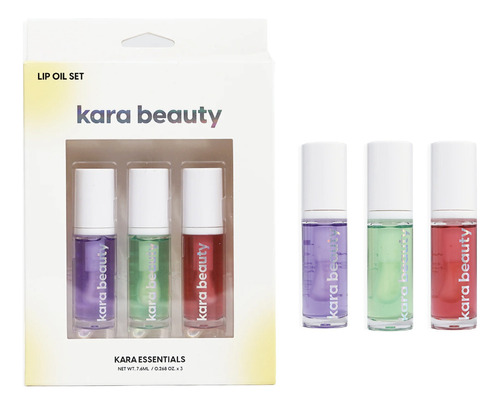 Set 3 Lip Oil Brillo Aceite Labial Essentials Kara Beauty® Acabado Gloss Color Lip Oil Set