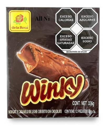 Caja Chocolates Winky De 28 Grs 24 Cajas 12pzs