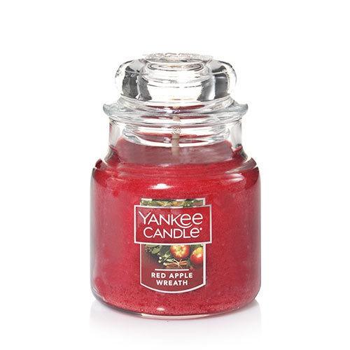 Vela Aromática Small Jar Red Apple Wreath Yankee Candle