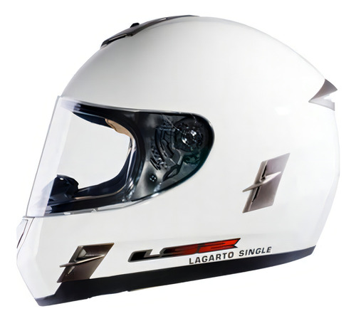 Casco para moto integral LS2 Lagarto FF366 gloss white single talla M
