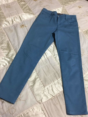 Massimo Dutti Jeans Para Dama Skinny Fit 32 Azul Claro