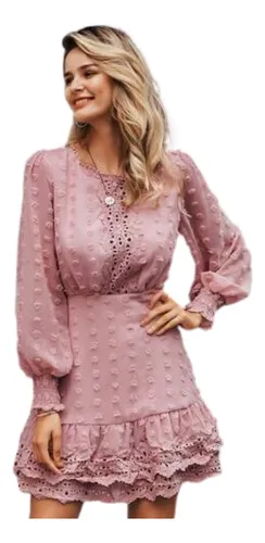 Vestido rosa palo casual outfit new arrivals