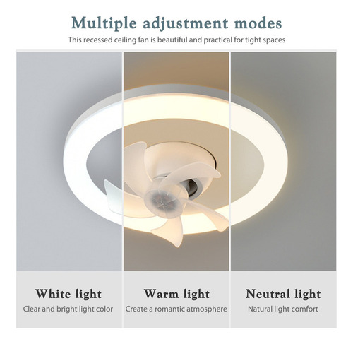 Luz De Ventilador Giratoria De 360° Con Colores Ajustables