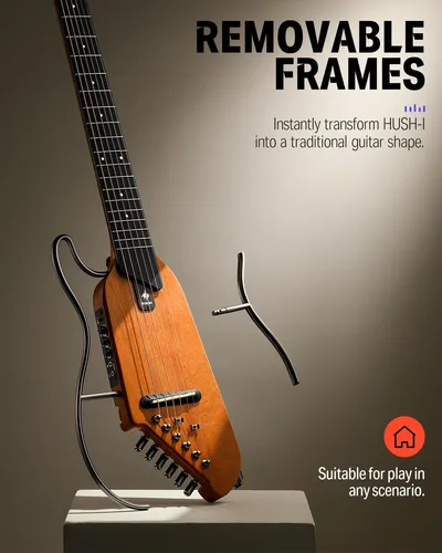 Guitarra Eléctrica Acústica Donner Hush-i Portátil Y Silenci