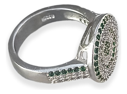 Imagen 2 de 6 de Anillo Plata Italiana 925 Y Circonitas Modelo Patricia