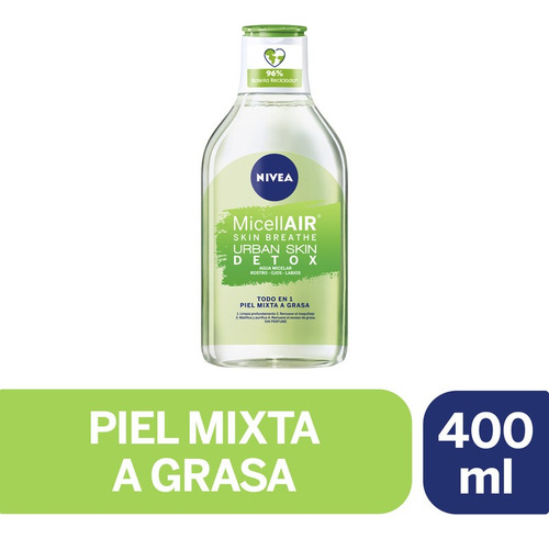 Loción Micelar Nivea Skin Detox 400ml Tipo de piel Piel Mixta