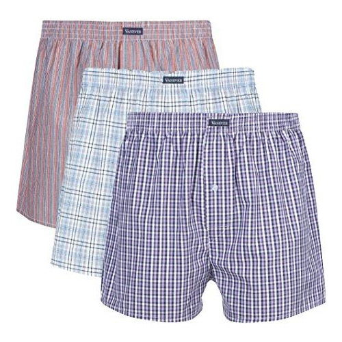 Set De 3 Boxer Talla 3xl Para Hombre Vanever Con Bragueta