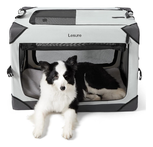 Lesure Collapsible Dog Crate - Jaula De Viaje Portátil Para 
