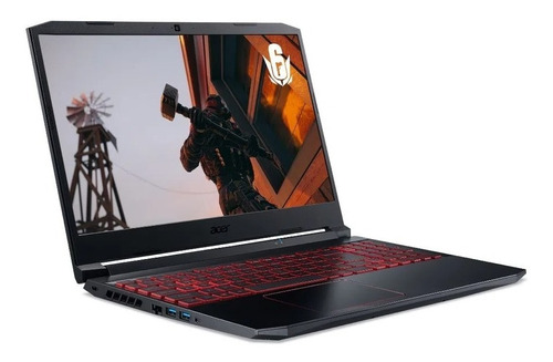 Notebook gamer  Acer Aspire Nitro 5 AN515-44 preta 15.6", AMD Ryzen 7 4800H  8GB de RAM 512GB SSD, NVIDIA GeForce GTX 1650 Ti 144 Hz 1920x1080px Windows 10 Home