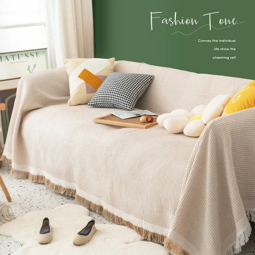 Funda Chic De Algodón Para Sofá 90x240cm Todo Incluido