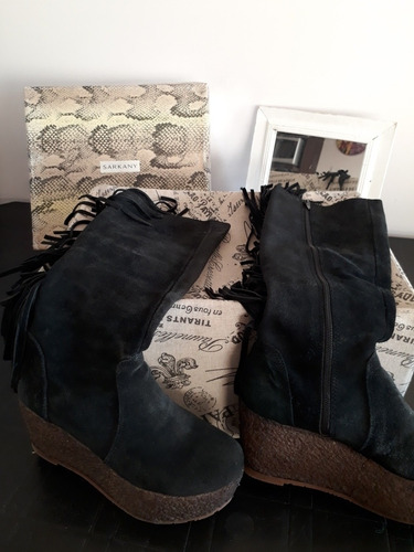 Botas Bucaneras Caña Alta Mujer Gamuza Sarkany