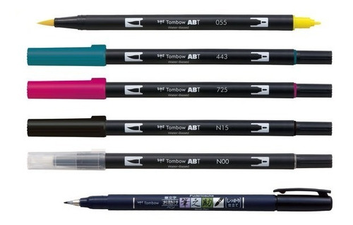 Imagen 2 de 3 de Tombow Lettering Set 6 Lápices + Manual