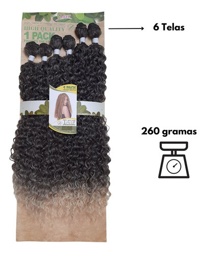 Pelo rizado orgánico True Me Sleek de Michelle, 75 cm, 260 g, marrón con color rubio #t4 /613