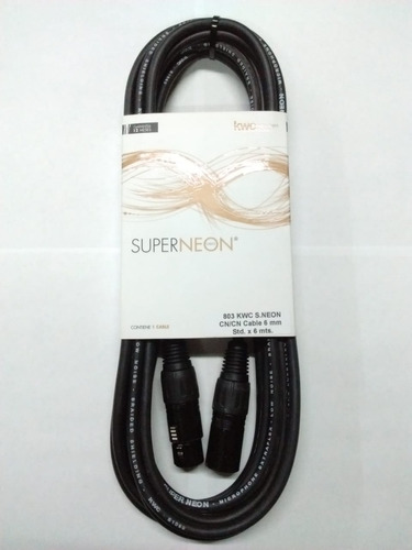 Kw 803 Super Neon Cable Canon Xlr Macho - Xlr Hembra - 6 Mts