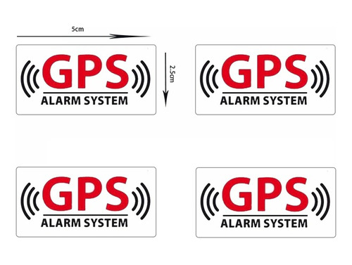 Gps Logo Adhesivo - 2 Unidades - 5 X 2,5 Cm - Stock