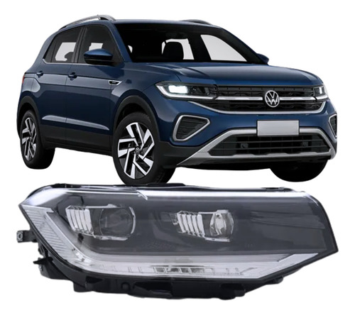 Farol T-cross Full Led Com Motor 2020 21 22 23 2024 Direito