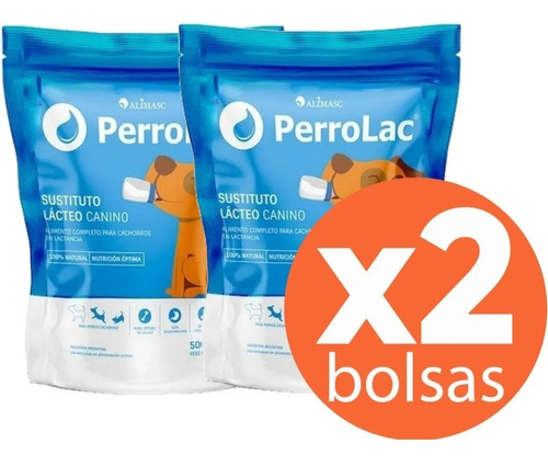 Leche Perros Cachorros Sustituto Lácteo Perrolac 500 Gr.  