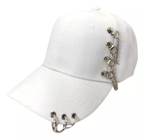 Gorra K-pop Bts Blanco 3 Aros Cadenas Exo Sombrero Moda