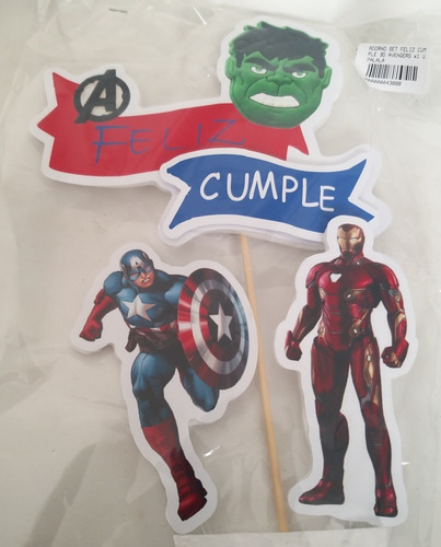 Adorno Para Torta Temática Avengers 