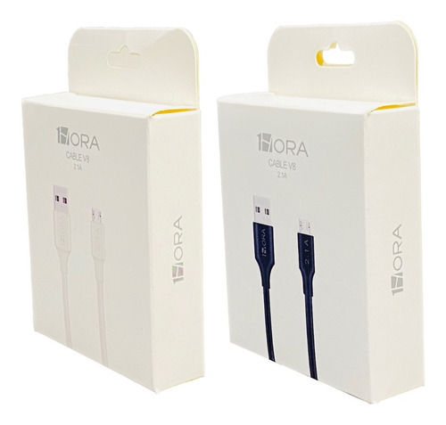 Paq 10 Cables 1hora Combinados Para iPhone V8 Tipo C Mayoreo