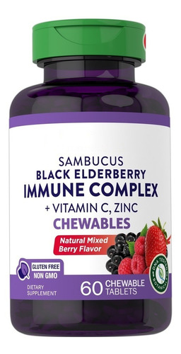 Sambucus Elderberry Sist Inmune Vitamina C Zinc Antioxidante