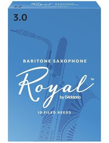 Caixa C/ 10 Palhetas D'addario Rico Royal - Sax Barítono 3,0