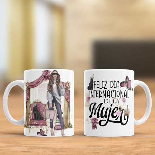 Diseños Plantillas Tazas Dia De La Mujer Sublimación M25