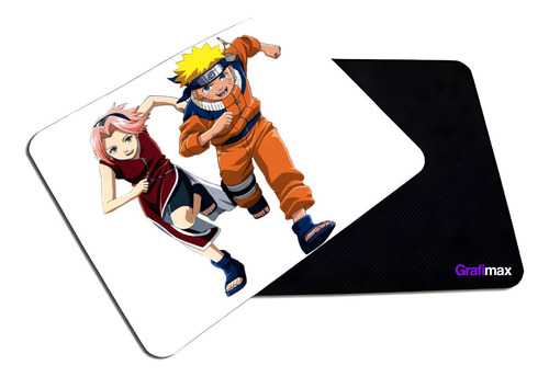  Mousepad Liso 20x17 Cm Naruto Y Sakura Anime Grafimax