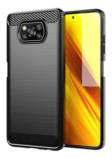 Funda Tpu Rugged Fibra Carbono Para Xiaomi Pocophone X3 Pro