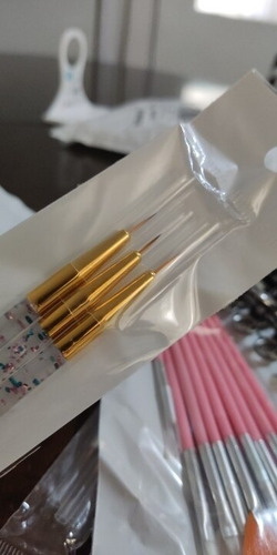 Kit (6 Canetas) Decoração De Unhas Pincel Para Pintar Unhas