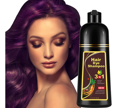 Champ Instantneo De Color Morado Para Cabello Canas, Champ D