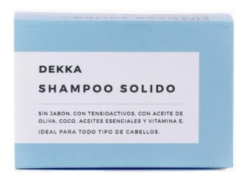 Dekka Shampoo Sólido Con Tensioactivos 70g