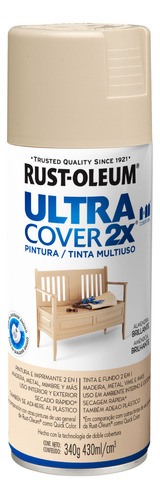 Aerosol Rust Oleum Ultra Cover Multiuso Brillante | Ed Color Almendra