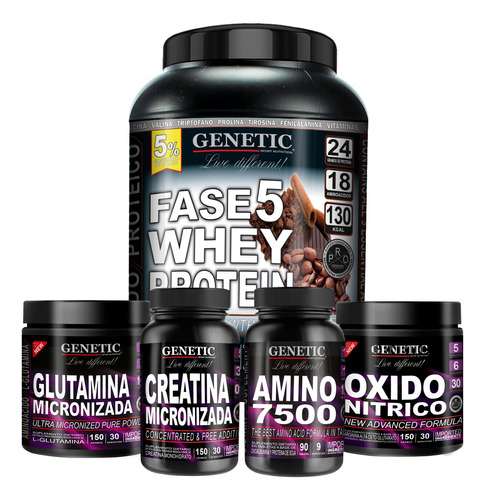 Whey Proteina + Arginina + Creatina + Amino 6000 + Glutamina