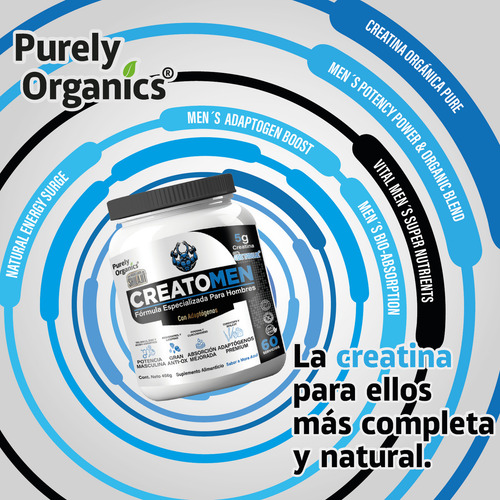Creatomen Creatina Con Shilajit +promens+ Antiox 60 Serv Sabor Mora Azul