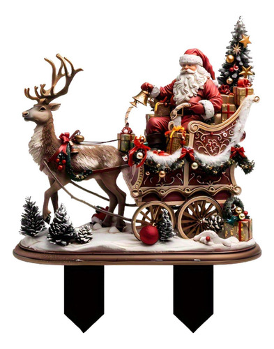Adorno Navideño Con Forma De Papá Reno, Adorno