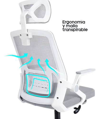Silla De Oficina Eco-husby Con Cabecera Regulable
