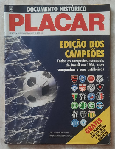 Revista Placar 850 - A / Edição Dos Campeões 1986 Pôsteres 