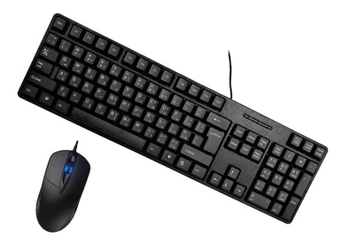 Kit Teclado Waterproof + Mouse Alambrico Usb 2.0 Pc Windows