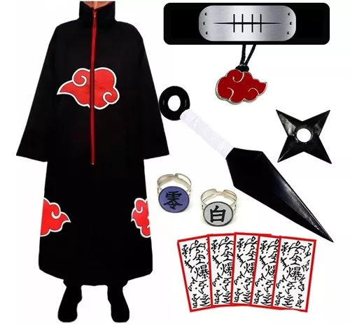 Colar Akatsuki Itachi Símbolo Nuvem Vermelha Naruto
