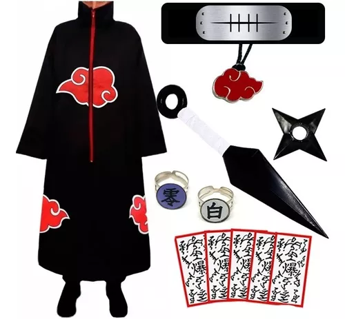 colar akatsuki itachi simbolo nuvem vermelha naruto em Promoção na