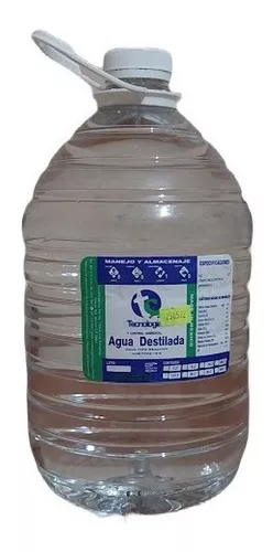 Agua destilada. Garrafa de 5 litros