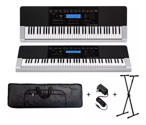 Combo Teclado Casio Wk 240 + Funda + Soporte + Fuente