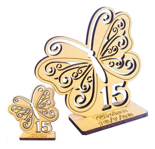 60 Souvenirs Mariposa 15 Años + 1 Central 20cm Oferta !