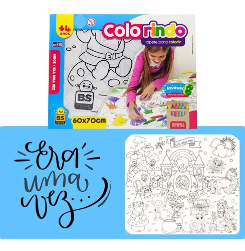 Conjunto de Artes - Patrulha Canina - Tapete Para Colorir - Bilíngue - 2  Metros - Fun