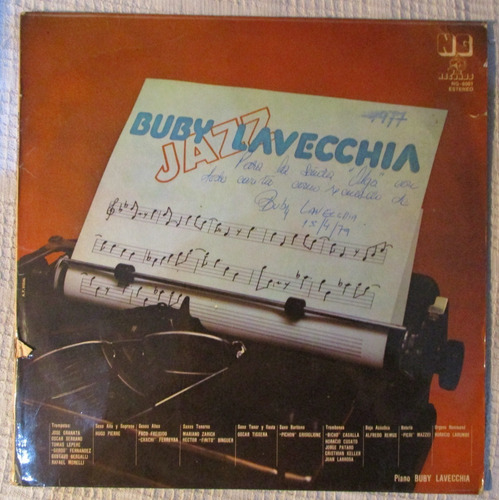 Imagen 1 de 4 de Buby Lavecchia - Jazz (ng Records Ng-6001) Firmado