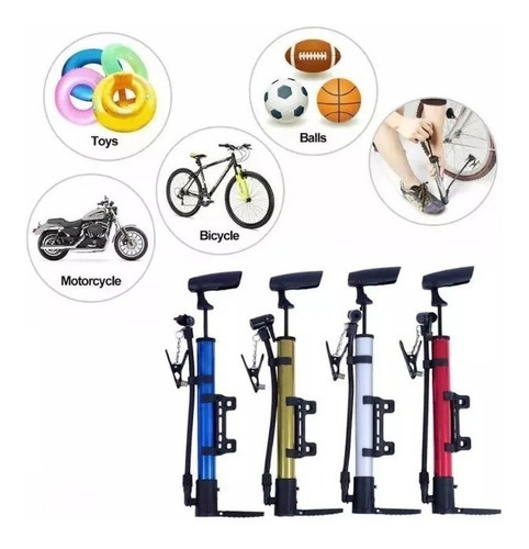 Imagen 5 de 6 de Bombin Inflador Manual Para Bicicleta 30 Cm
